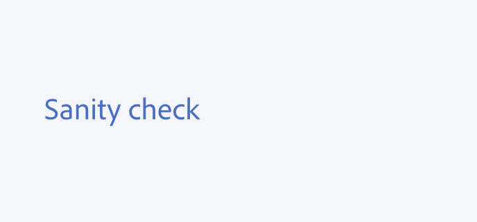 Example of a don't guideline. Sanity check.