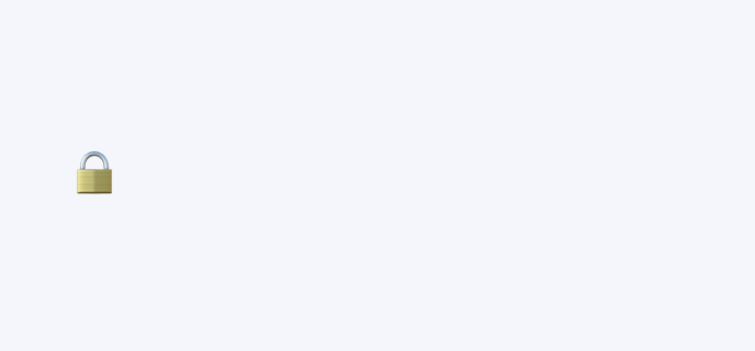 An example of incorrect usage. A lock icon.