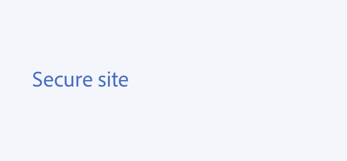 An example of correct usage. Secure site.