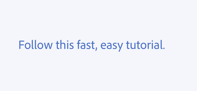 Example of a don't guideline. Follow this fast, easy tutorial.