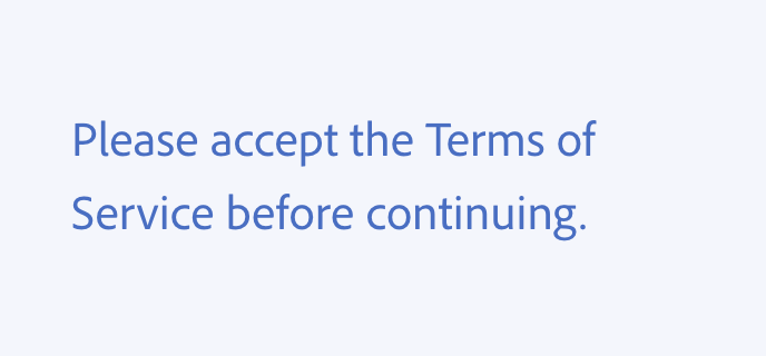 An example showing the correct usage. Please accept the Terms of Service before continuing.