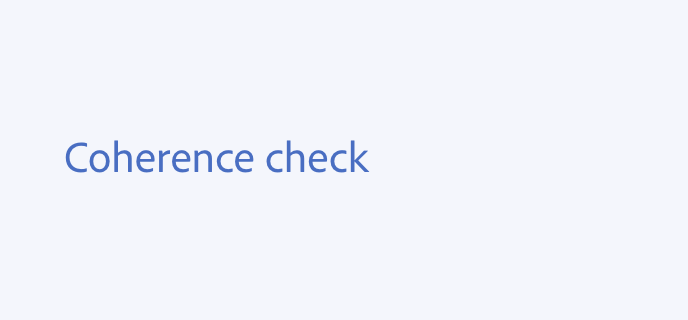 Example of a do guideline. Coherence check.