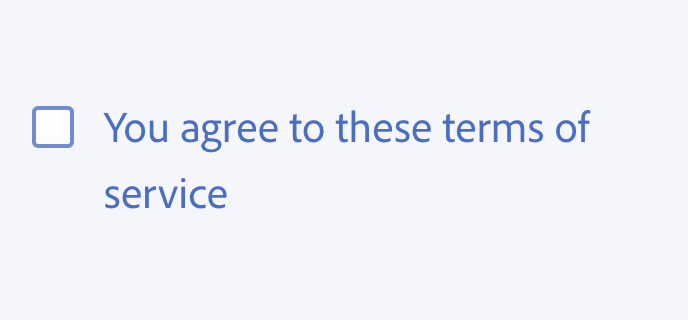 Key example of using first person language. One example of incorrect usage. You agree to these terms of service.