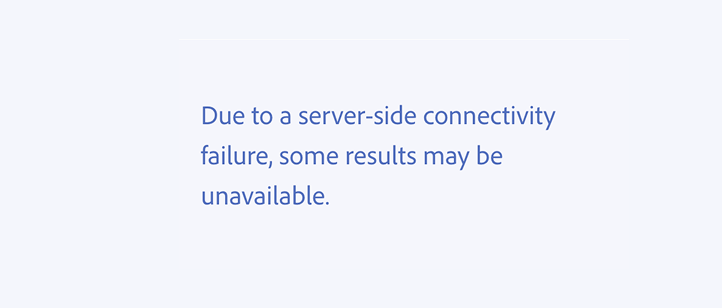Key example of an incorrect usage. Due to a server-side connectivity failure, some results may be unavailable.
