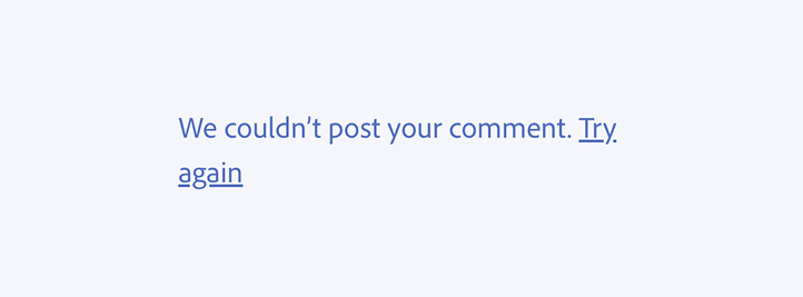 Key example of a correct usage. We couldn’t post your comment. Try again
