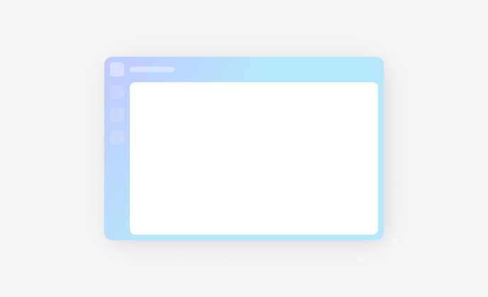 Example of incorrect usage of a gradient as a background in the header and side navigation.