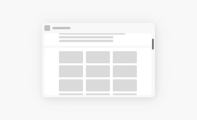 Example of correct usage of scrolling, where the page scrolls as a single unit.