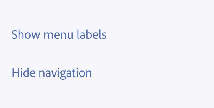 Example of correct usage. Show menu labels. Hide navigation.