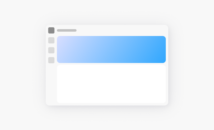 Example of correct usage of a gradient as a background within a content area.