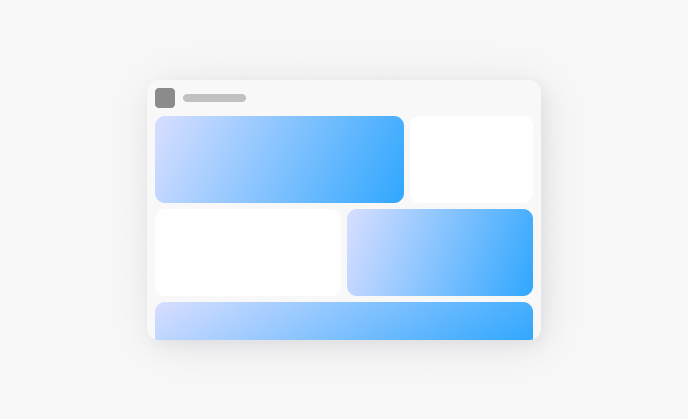 Example of incorrect usage of multiple gradient backgrounds in multiple content areas, in a single page.