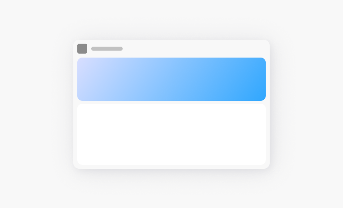 Example of correct usage of using a gradient background in a single content area, with no other gradients included on the page.