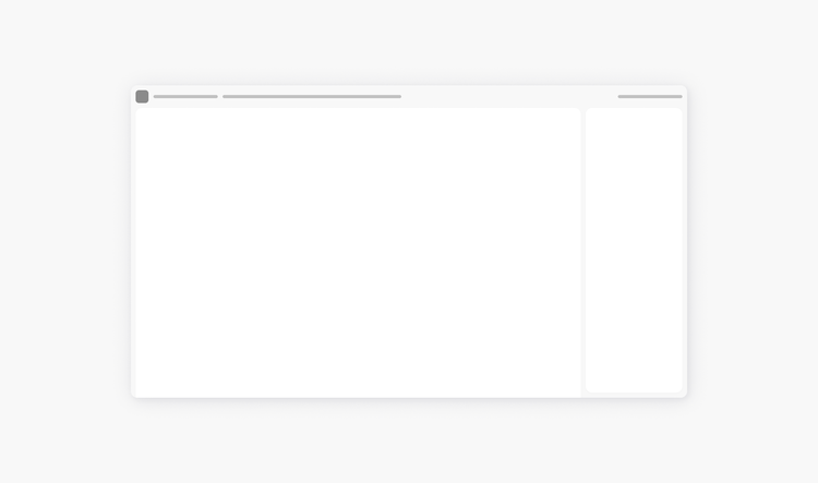 Example of an app frame layout that uses vertical sections.