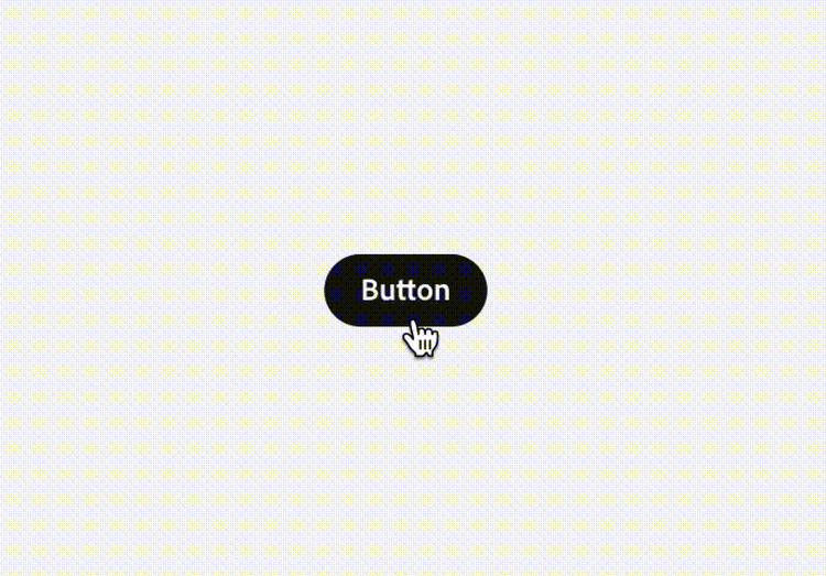 The same 'Button' element, slightly larger and darker with a pointer/hand cursor overlapping its bottom edge, indicating a pressed or clicked state.
