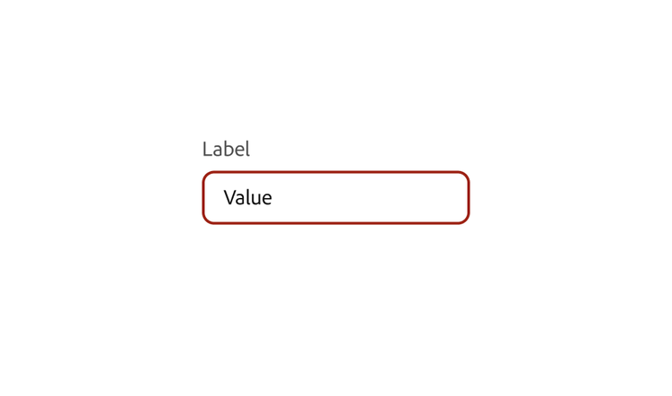Example of a incorrect usage. The same text field with only a red border and no icon or error message, showing color alone without an accompanying explanation.