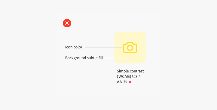 Don't combine colors in this way, because there is not enough contrast to meet accessibility requirements.