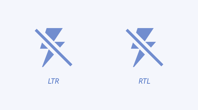 Key example illustrating not to mirror slash marks.