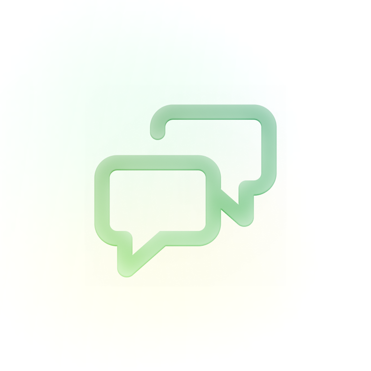Two overlapping speech bubbles representing the Collaborative principle
