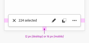 Image illustrating the bottom justified position of the action bar with ...