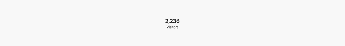 Example of a big number. Metric value 2,236. Metric label, visitors. Combined, they illustrate the data point of 2.236 visitors.