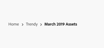 Key example of compact breadcrumbs with items Home, Trendy, March 2019 Assets