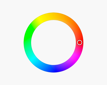 Example of a color wheel background, showing a full range of hue.