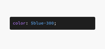 ​​Key example of correct use of color token blue-300 in application code.