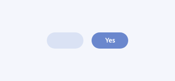 Key example of incorrect way to write a dialog button label. Primary action button, label Yes.