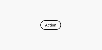 Example of a top-level button with placeholder label text, reading Action.