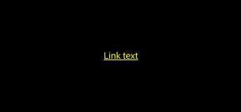 Key example of link in Windows “high contrast black” theme with label “Link text”.