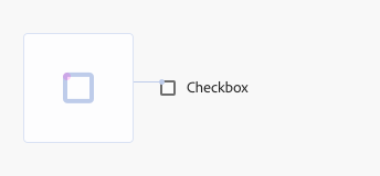 Key example showing checkbox component with small 2 px corner rounding.
