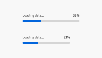 Example of 2 progress bars at different widths.