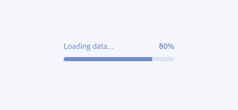 Illustration of a progress bar implemented with the preferred built-in label.