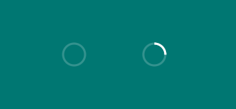 Example of an 'over background' progress circle.