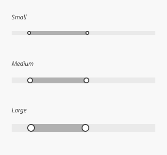 Key example of a scroll-zoom bar at the three optional sizes: small, medium (default), and large.