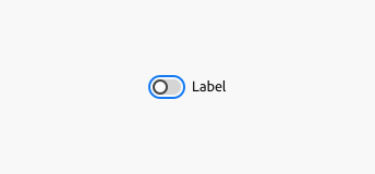 Switch placeholder labels, off, in focus.